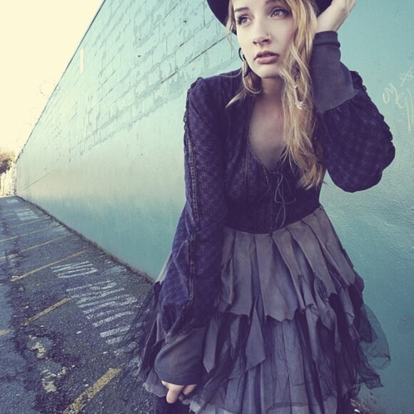 Wearydrearies Distressed Burning Man Fairy Dress with Corsetted Bodice - Picture 2 of 7